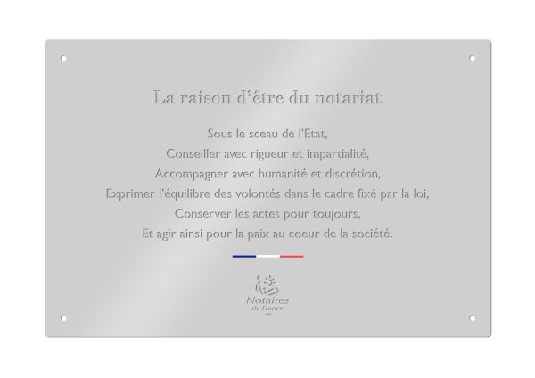 Plaque notaire aluminium