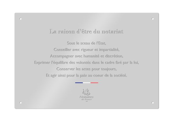 Plaque notaire aluminium