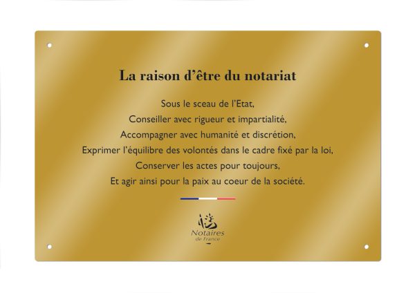 Plaque notaire laiton
