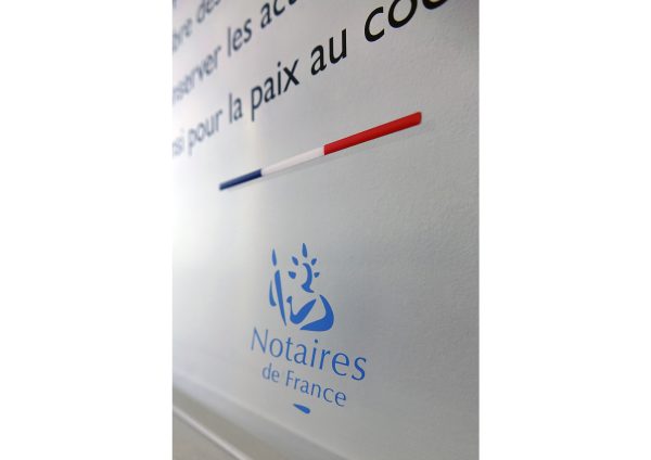 Plaque plexiglas impression notaire details